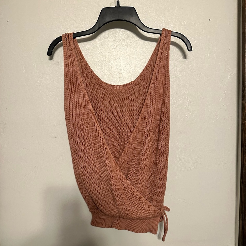 Woven wrap top